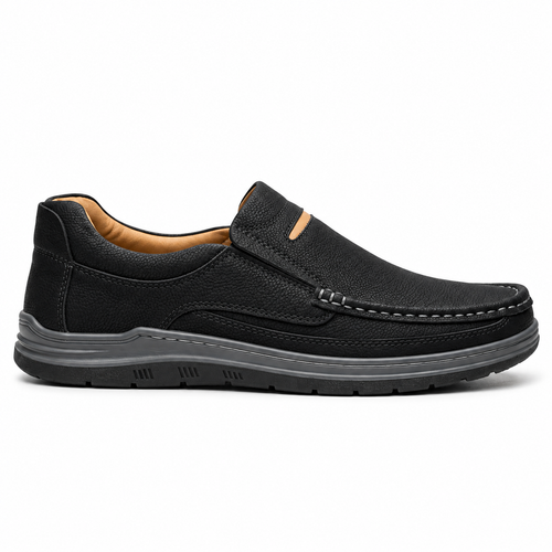 Black Medicated Slip-On Jogger | Non-Slip Ergonomic Sole | MJGB01