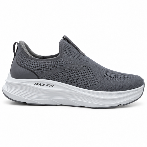 MAX RUN PREMIUM MEN SLIP-ON GREY SKECHER | SGY01