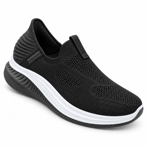 AIR FLEX PREMIUM MEN SLIP-ON BLACK SKECHER | SBL02